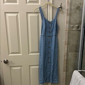 Blue Button-Down Denim Dress